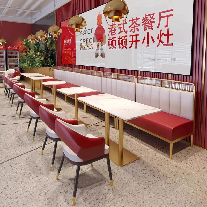 Commercial fast food restaurant booth