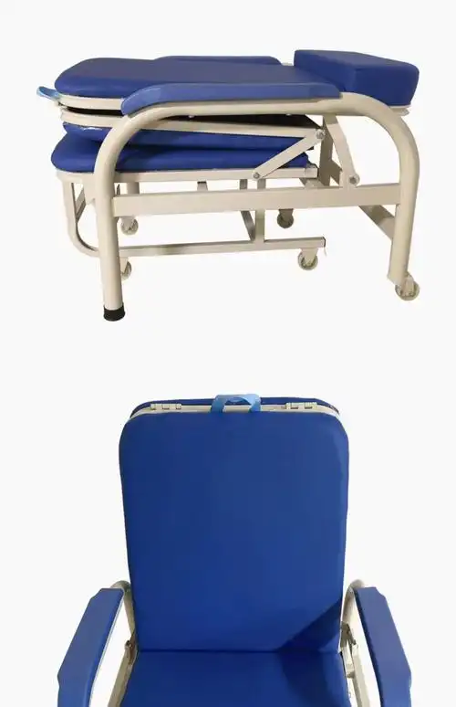 Compact patient room chair upholstery