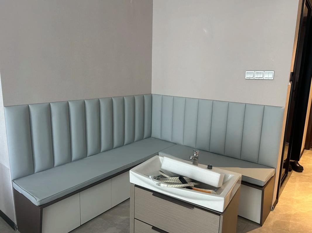 Corner booth seating upholstery