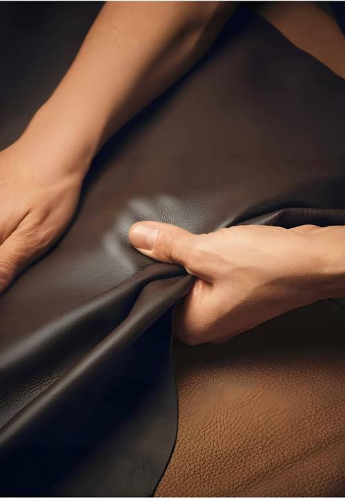 Office furniture leather close up