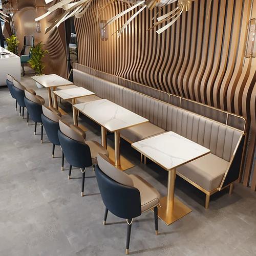 Luxury cafe booth seating leather