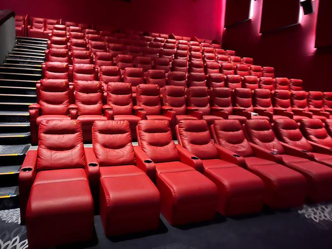 Cinema recliner seating using synthetic leather upholstery