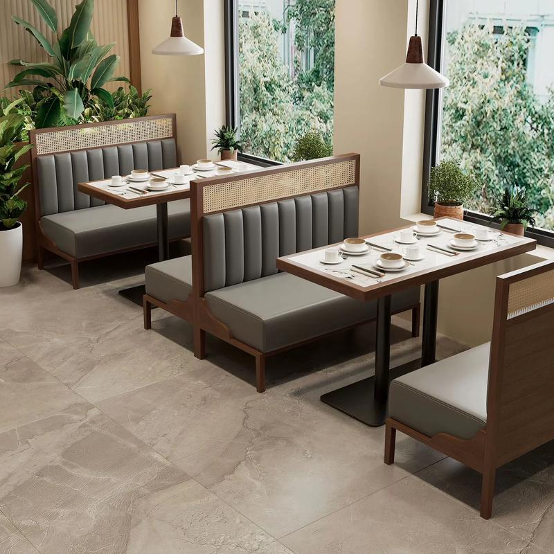 Fast food booth seating upholstery