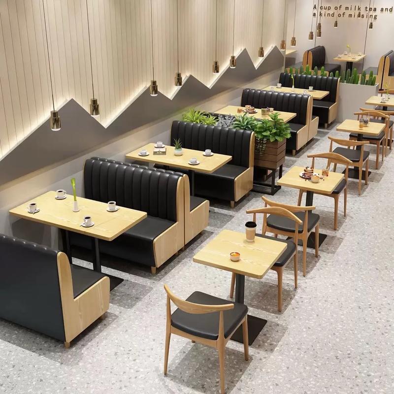 Modern coffee shop booth upholstery