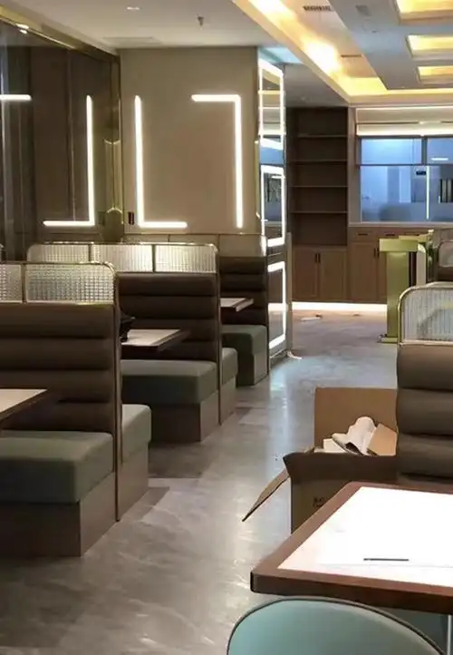 Modern restaurant seating upholstery