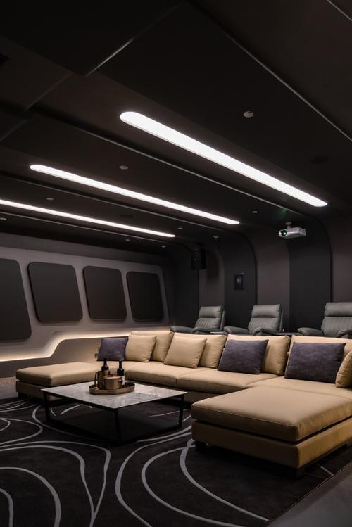 Private cinema lounge sofa seating with premium upholstery leather